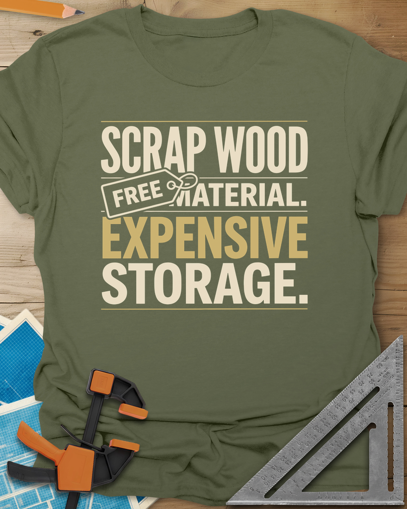 Free Material Expensive Storage Tee — military_green