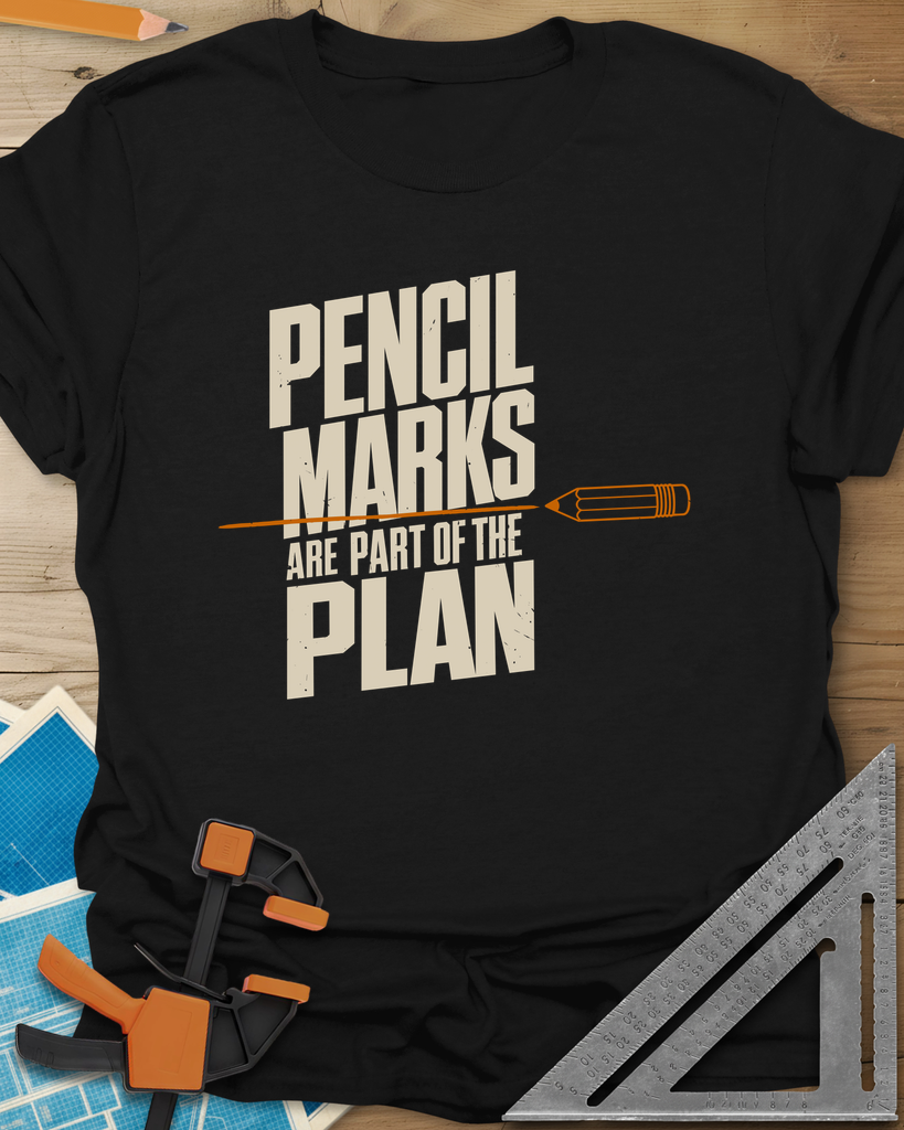Pencil Marks Tee — black
