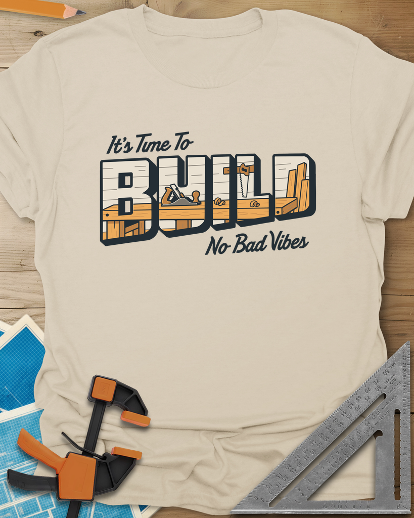 Build Time Tee — sand