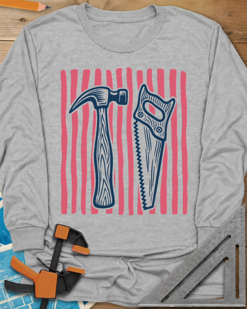 Hammer & Saw Long Sleeve Tee — sport_grey