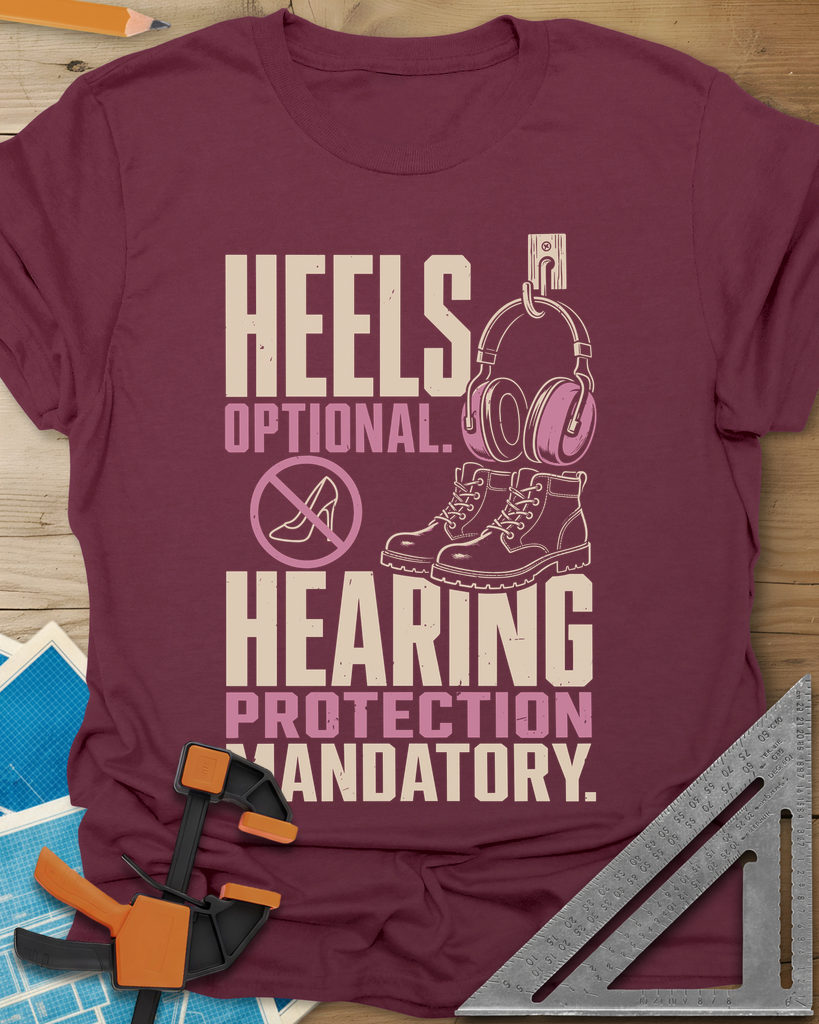 Hearing Protection Tee — maroon