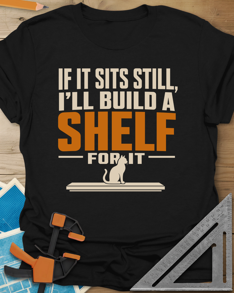 Build A Shelf Tee — black