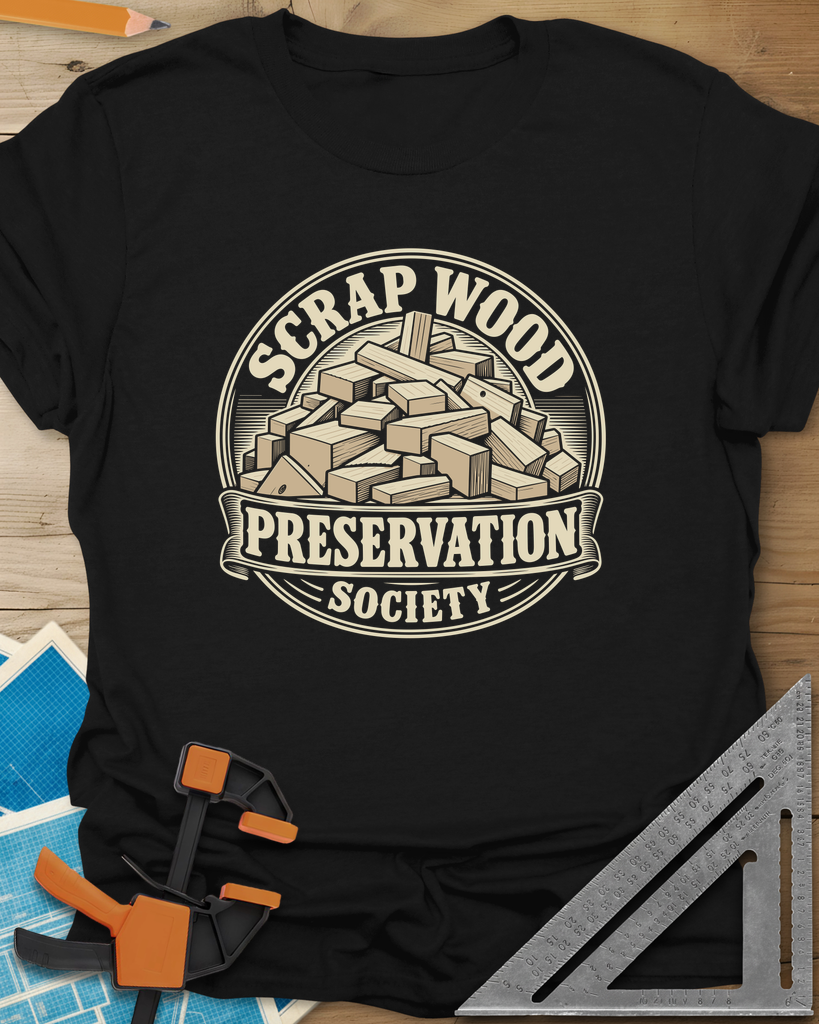 Scrap Wood Society Tee — black