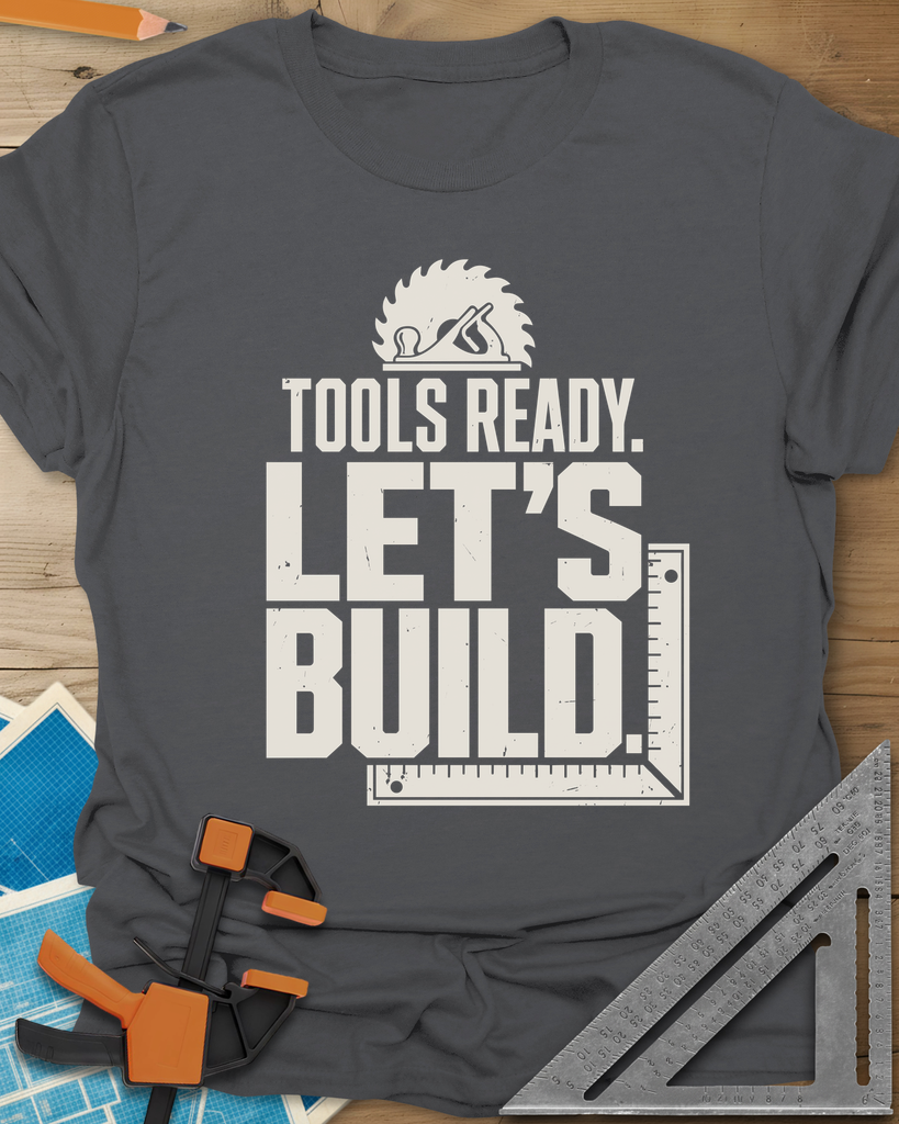 Let'S Build Tee — charcoal
