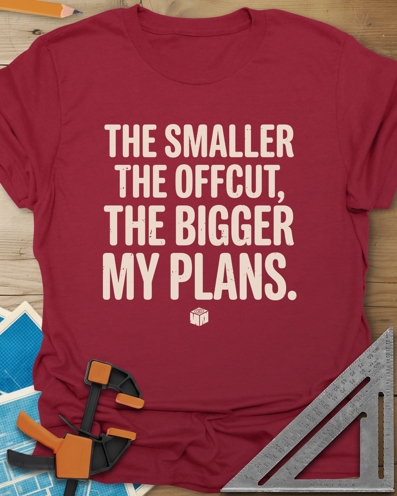 The Smaller The Offcut Tee — cardinal_red