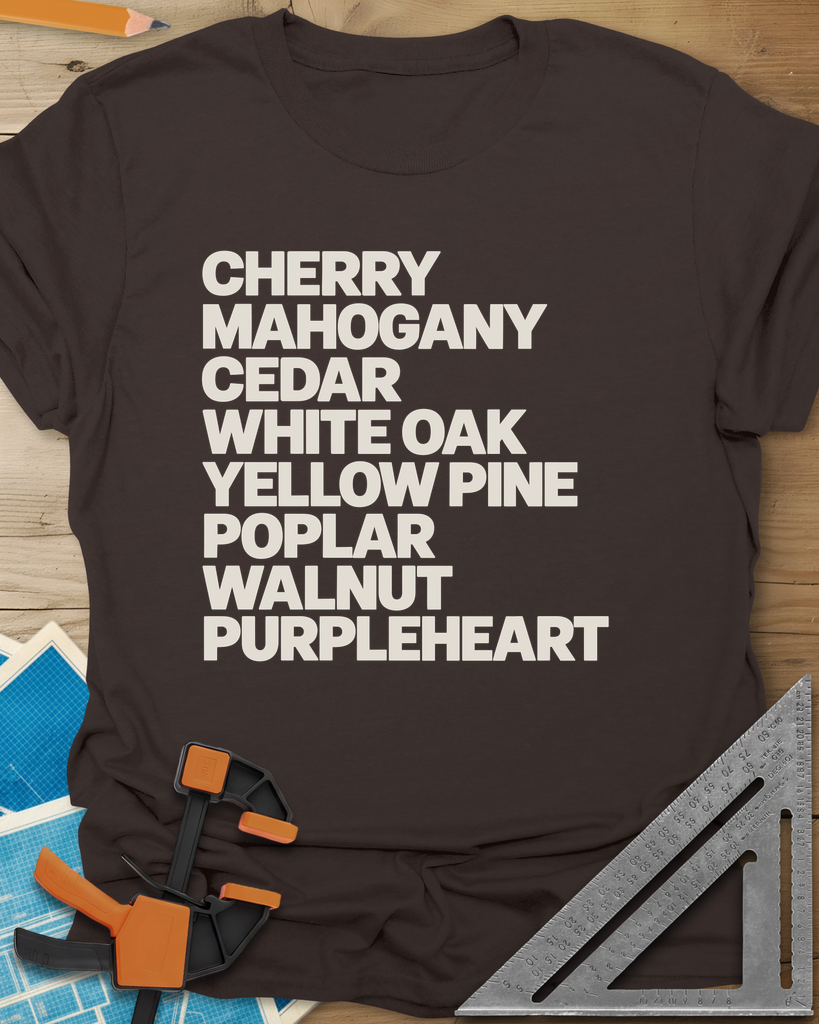 Wood Species Tee — dark_chocolate