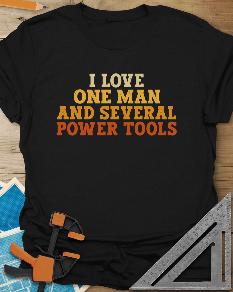 Love & Power Tools Tee — black