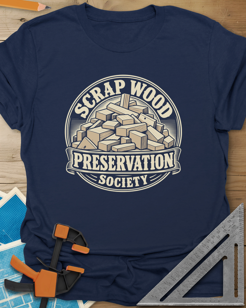 Scrap Wood Society Tee — navy