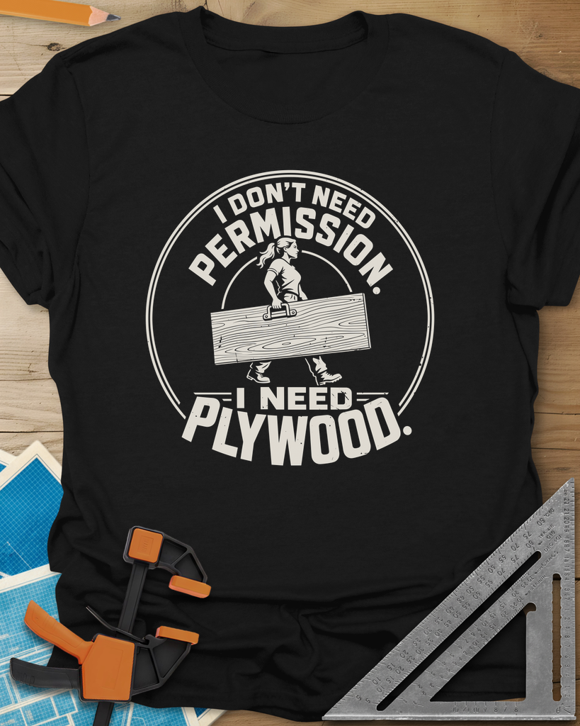 Need Plywood Tee — black