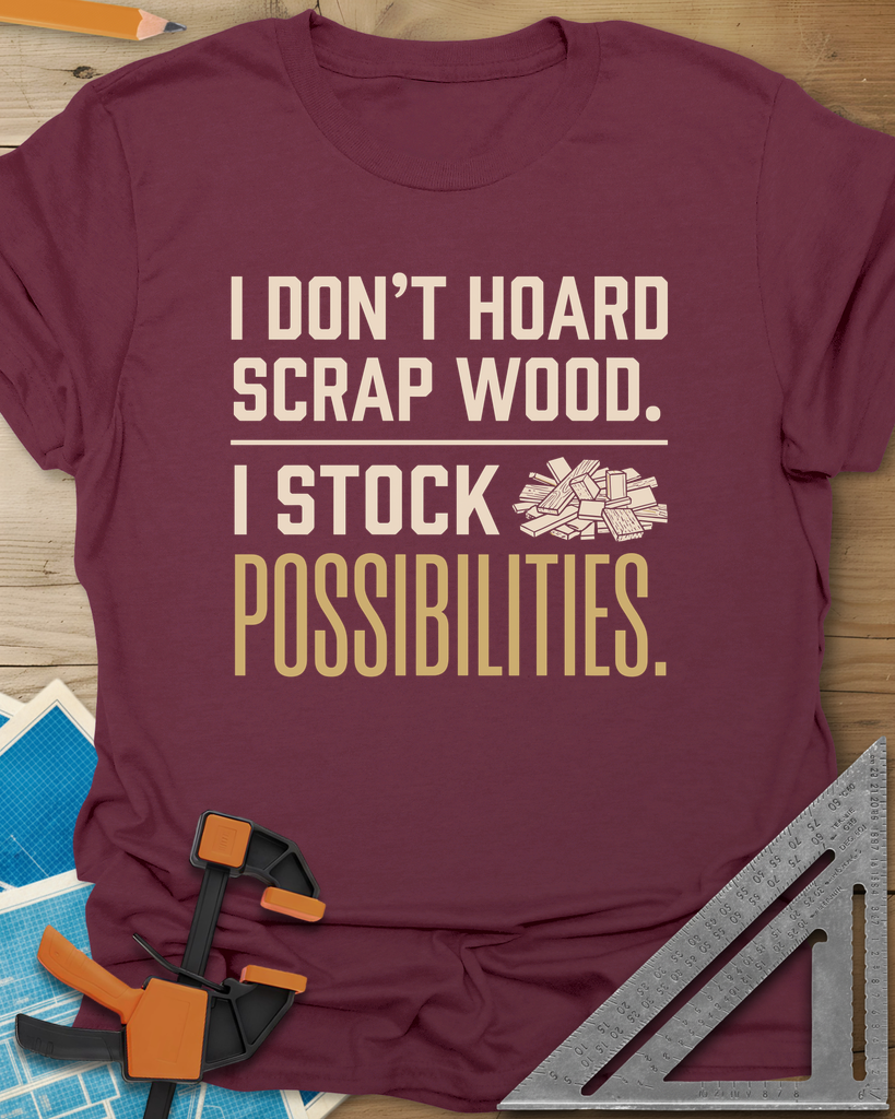 I Stock Possibilities Tee — maroon