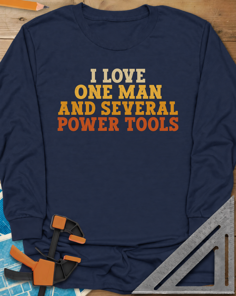 Love & Power Tools Long Sleeve Tee — navy