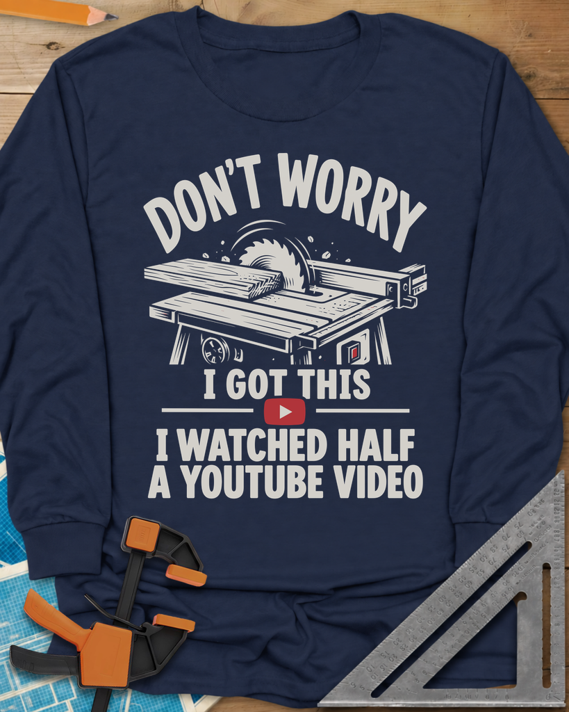 YouTube Video Long Sleeve Tee — navy