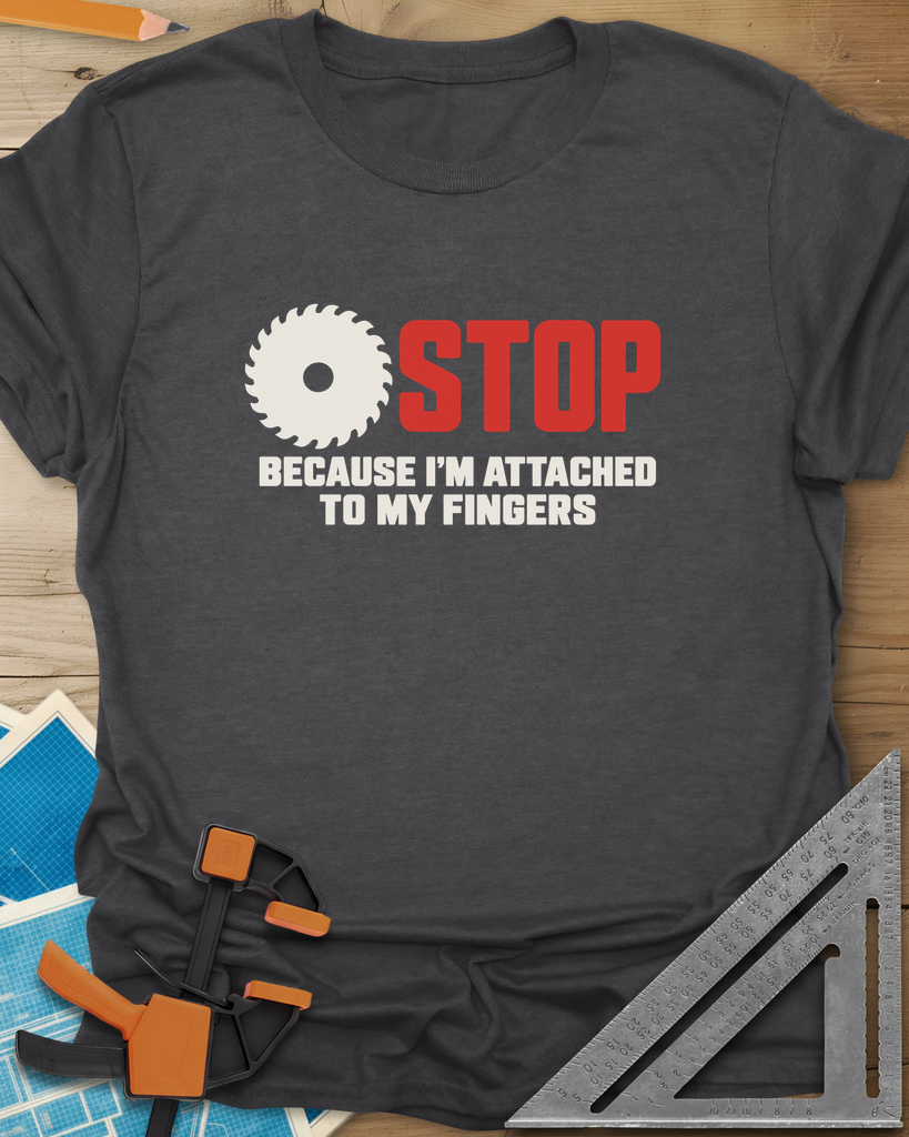 Stop Saw Tee — dark_heather_grey