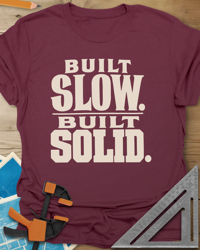 Built Solid Tee — maroon