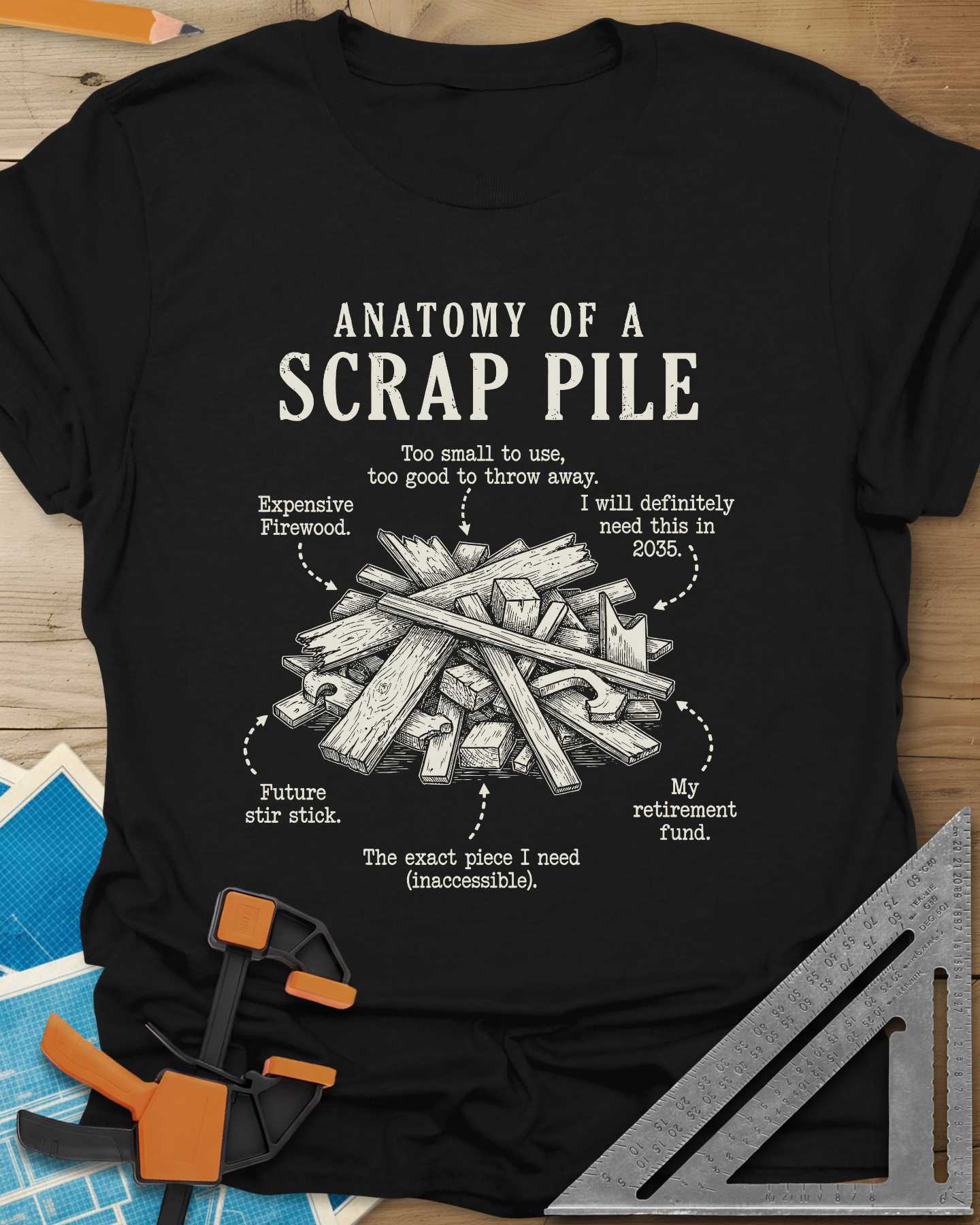 Anatomy of a Scrap Pile Tee