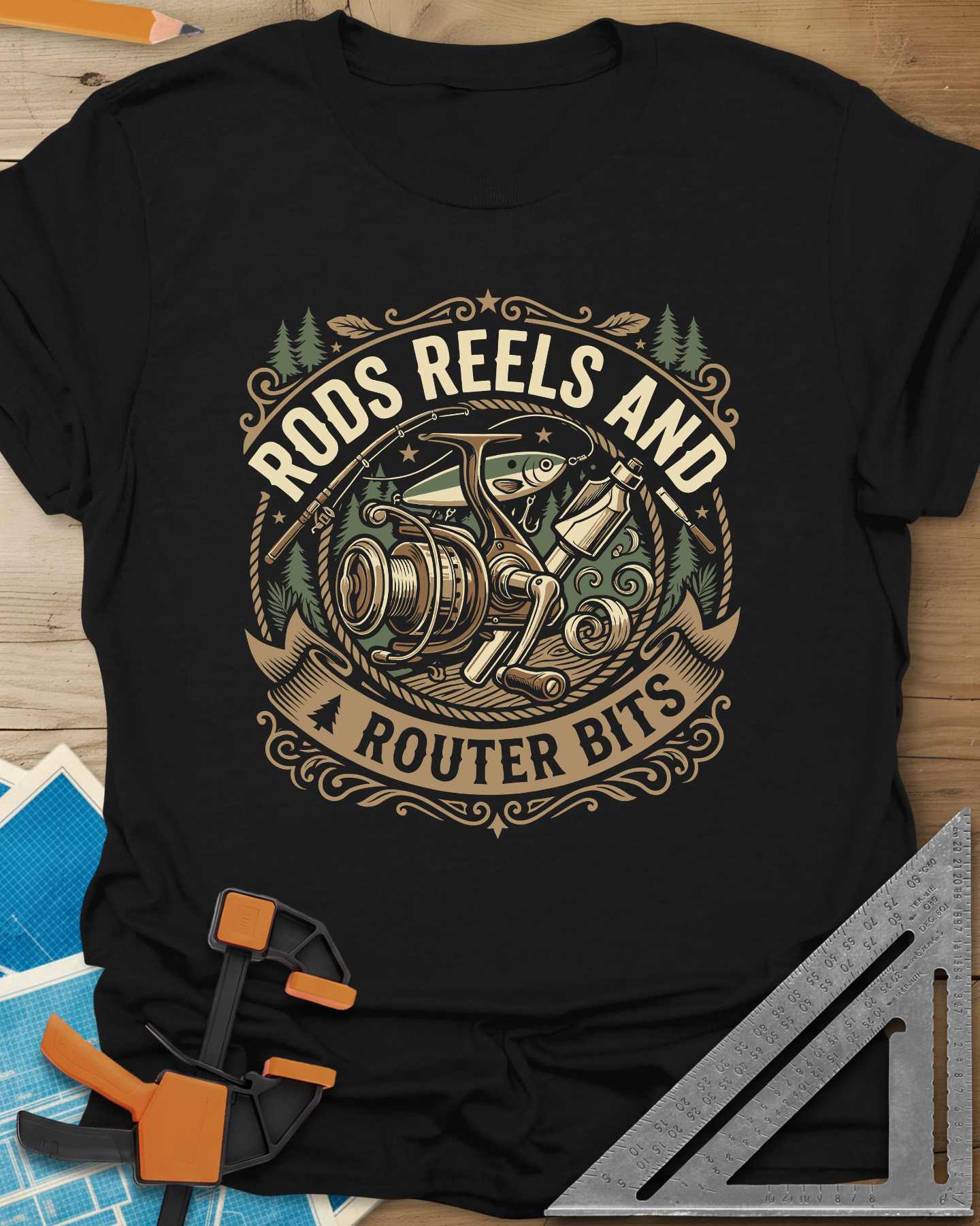 Rods Reels And Router Bits Tee