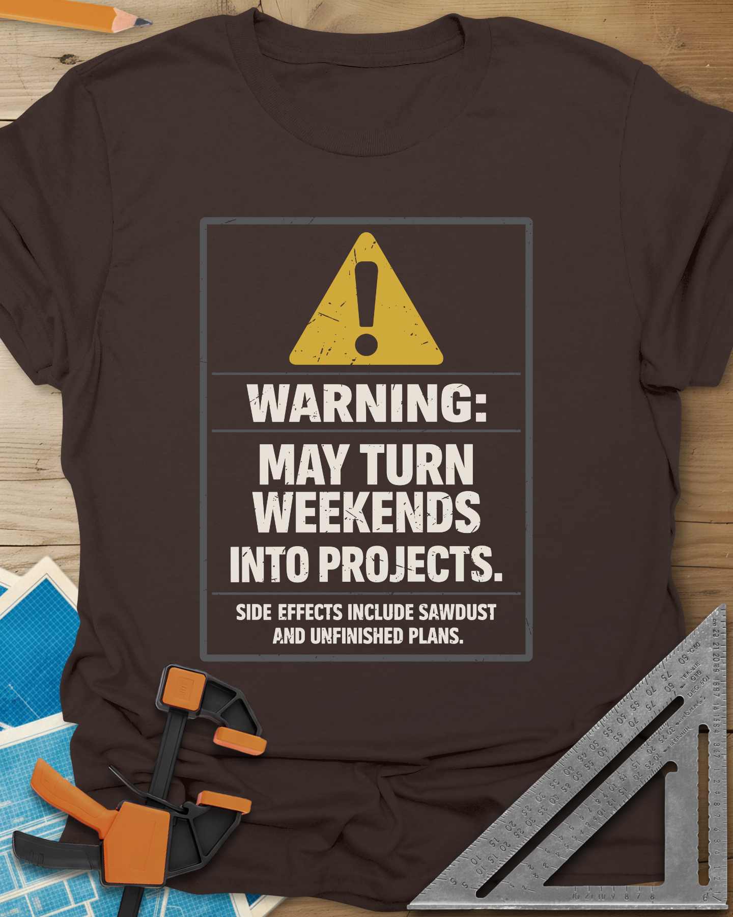 Warning Weekends Into Projects Tee