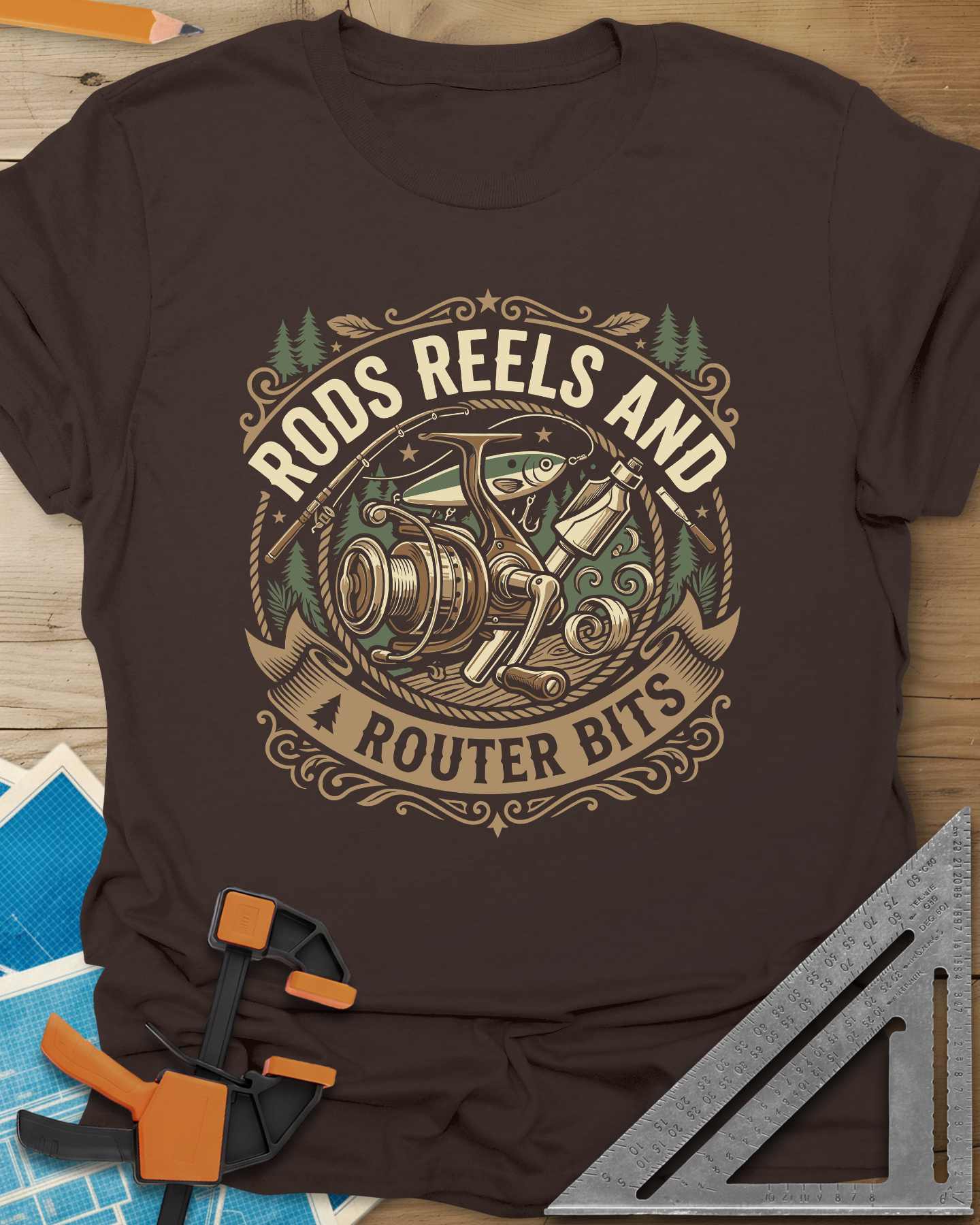 Rods Reels And Router Bits Tee