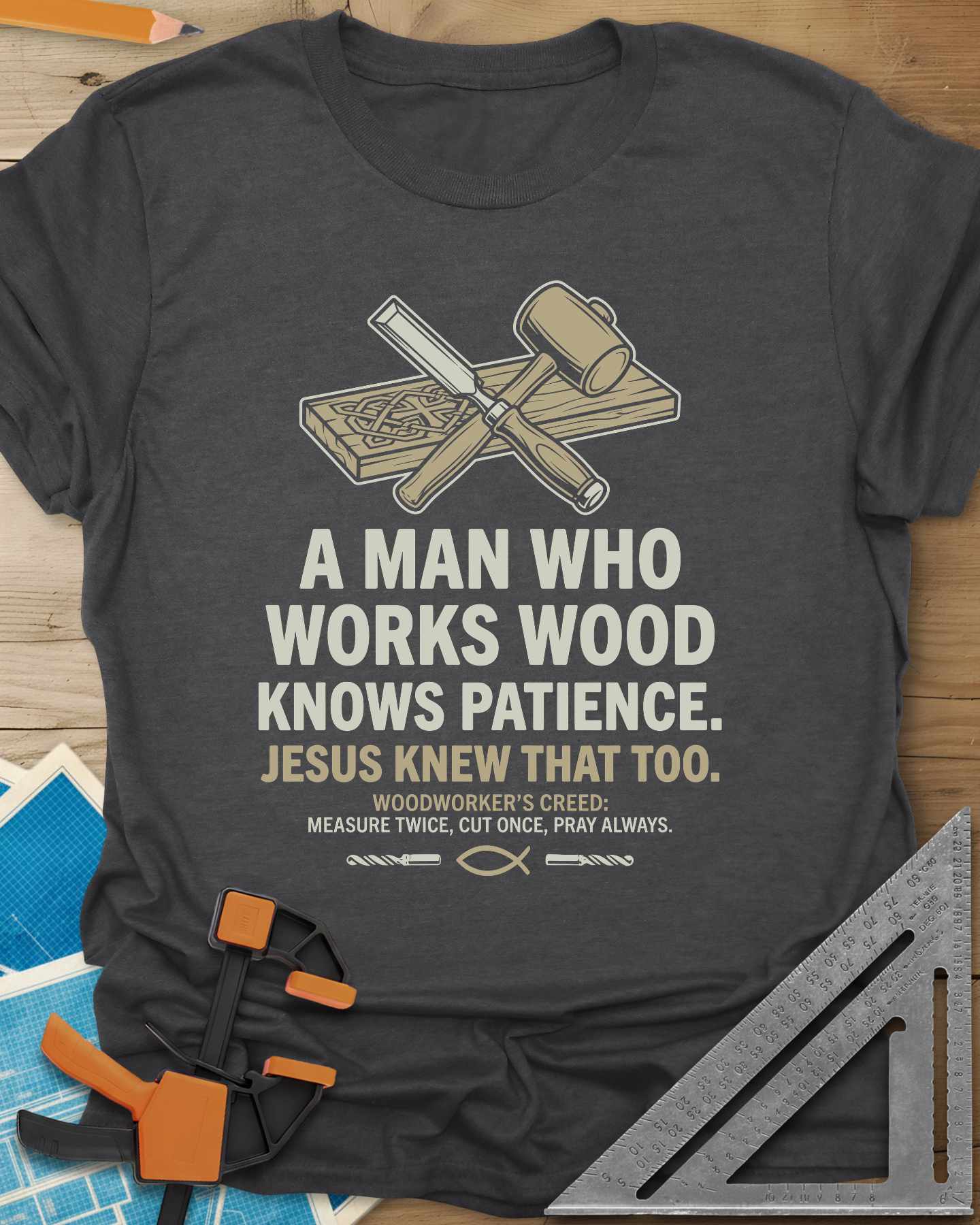 Works Wood Knows Patience Tee