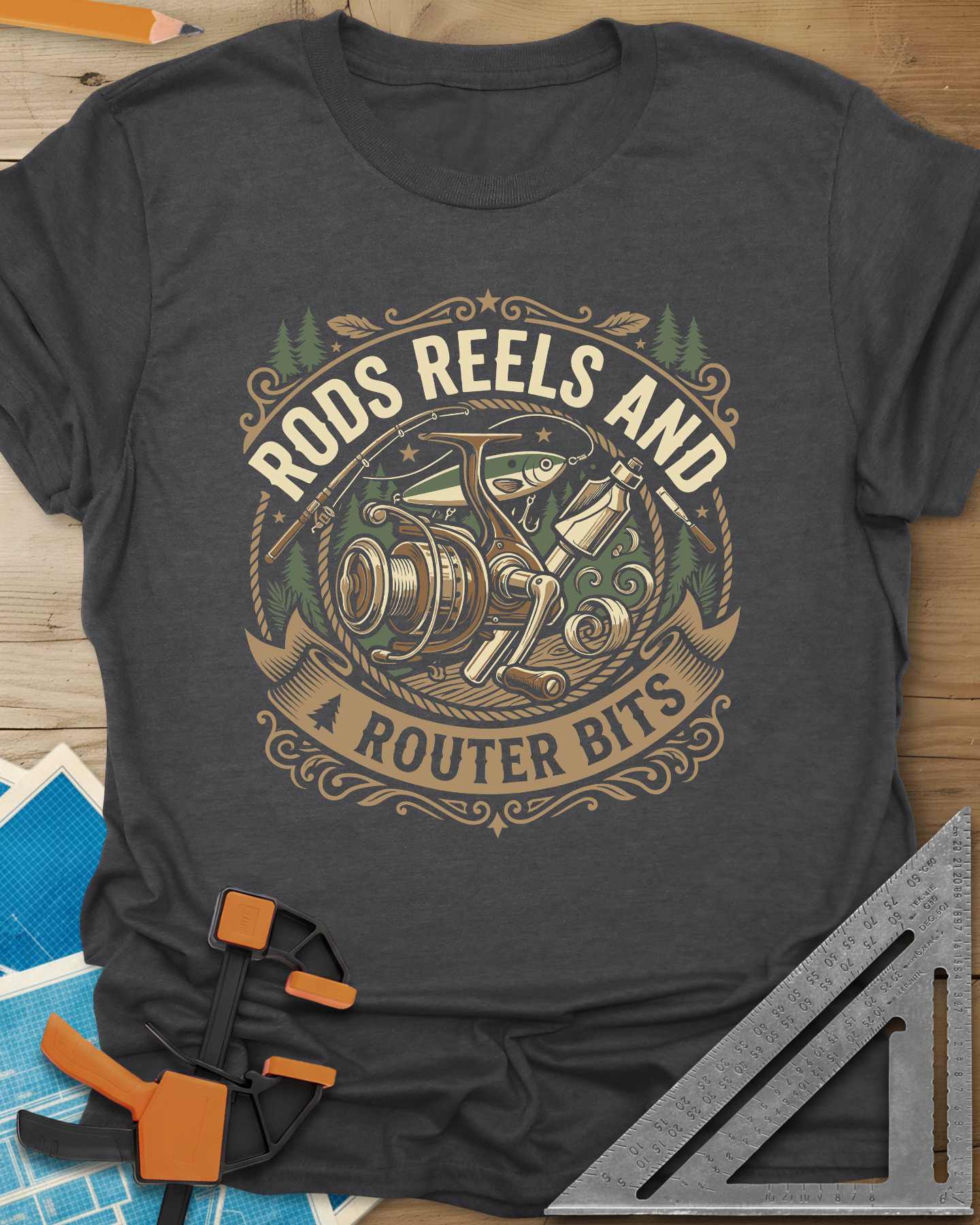 Rods Reels And Router Bits Tee