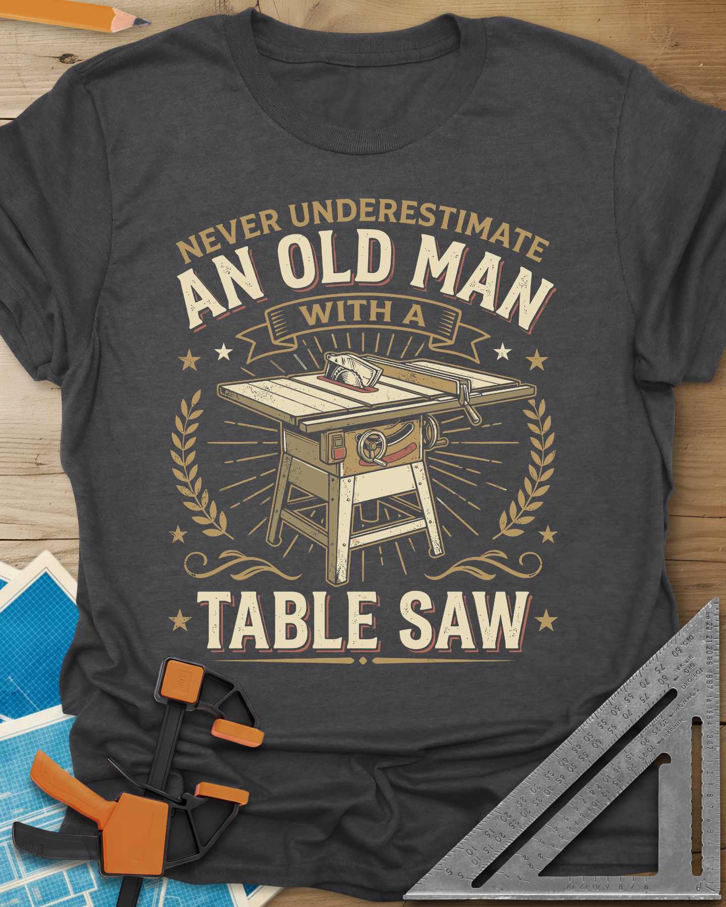 Old Man With A Table Saw Tee