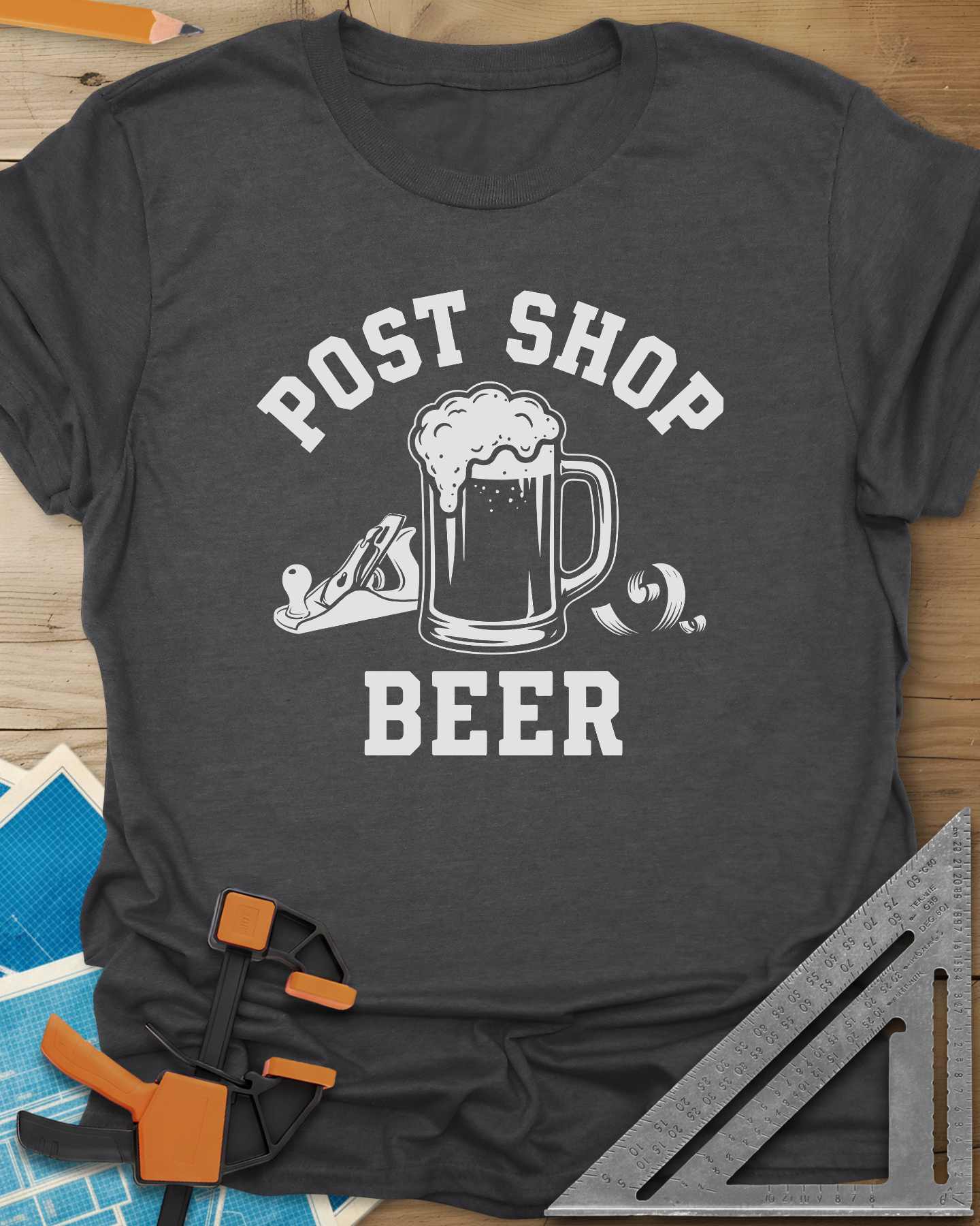 Post Shop Beer Woodworking Tee