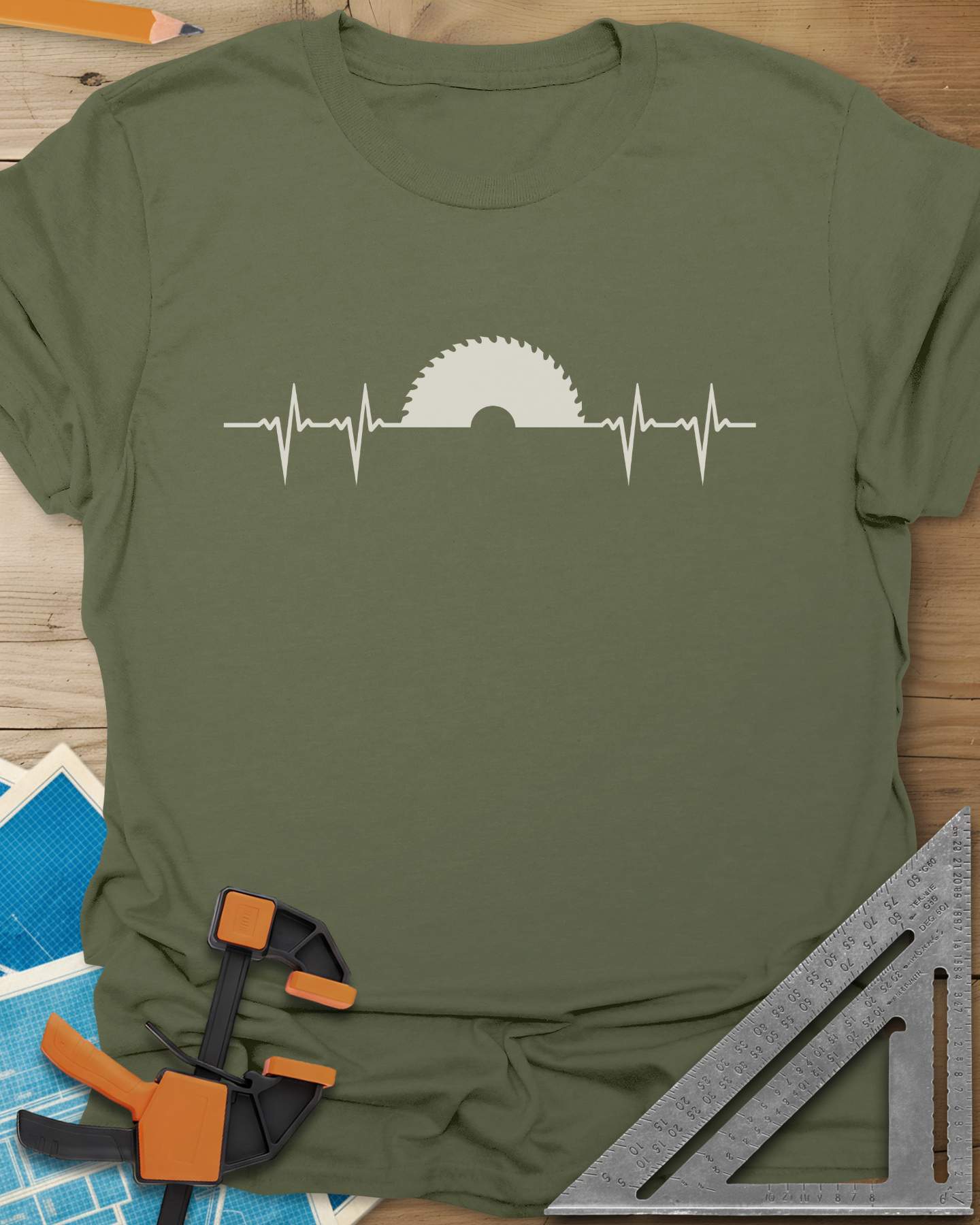 Woodworker Heartbeat Tee