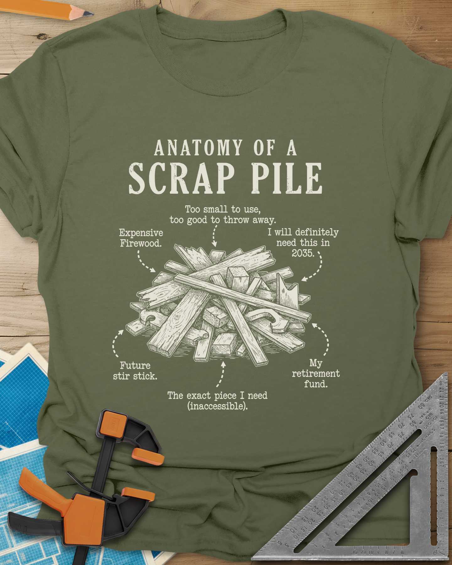 Anatomy of a Scrap Pile Tee
