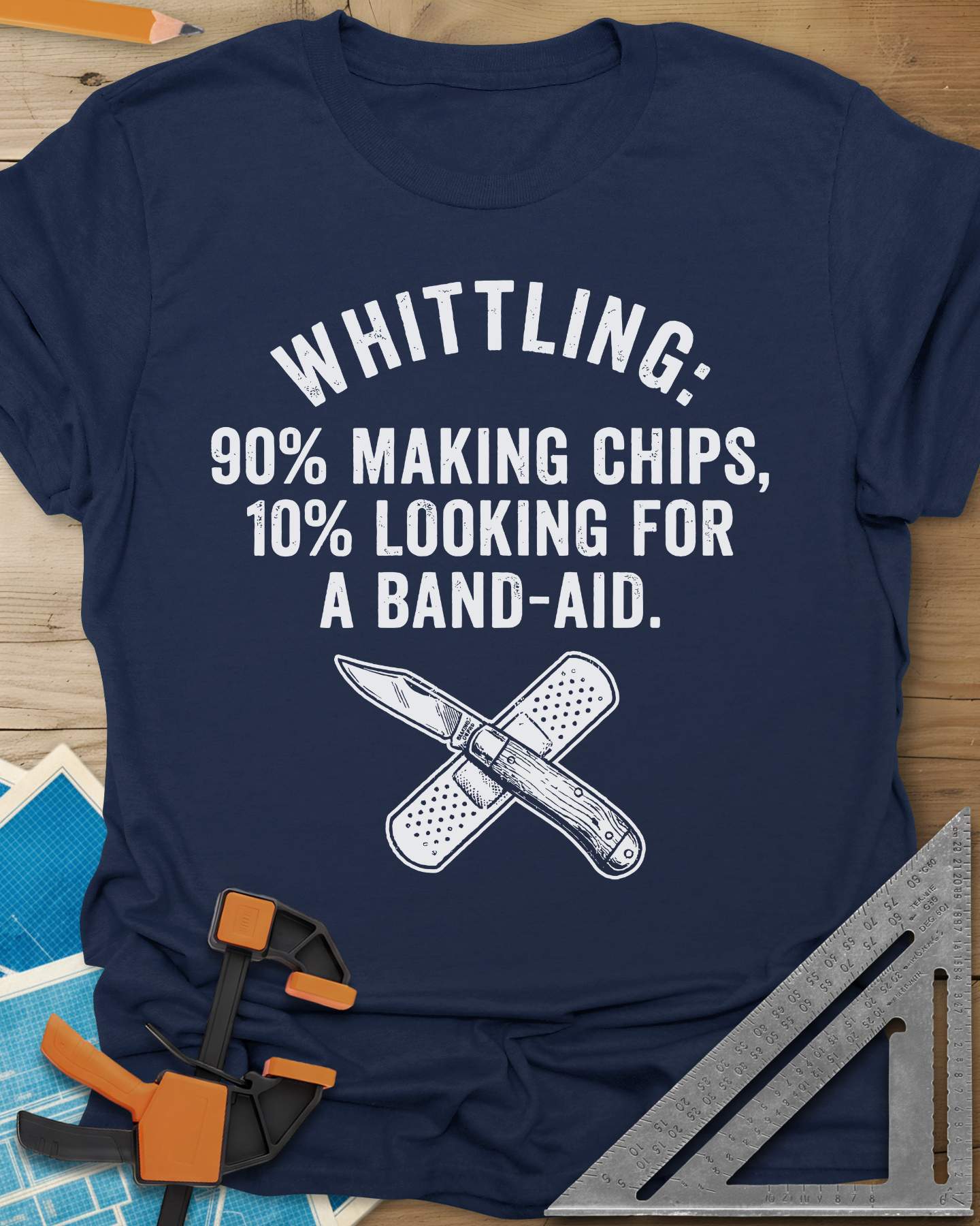 Whittling Band-Aid Tee