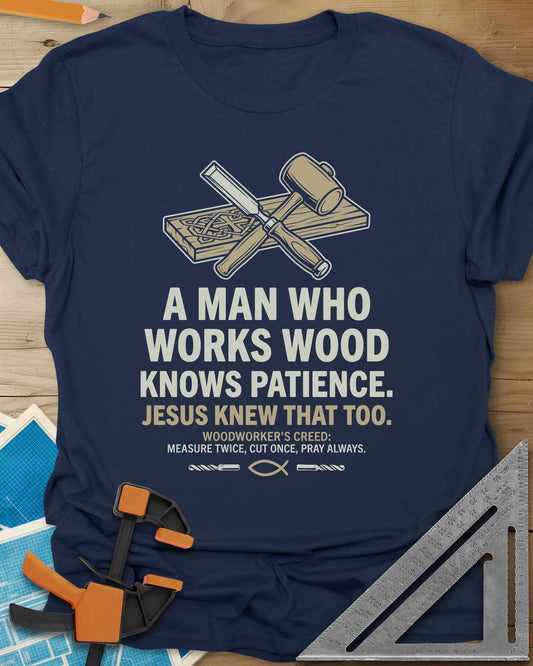 Works Wood Knows Patience Tee