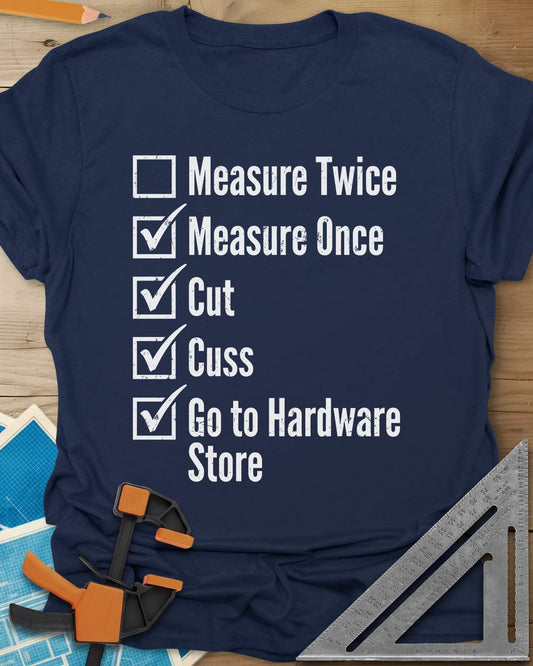 Measure Twice Checkbox Tee