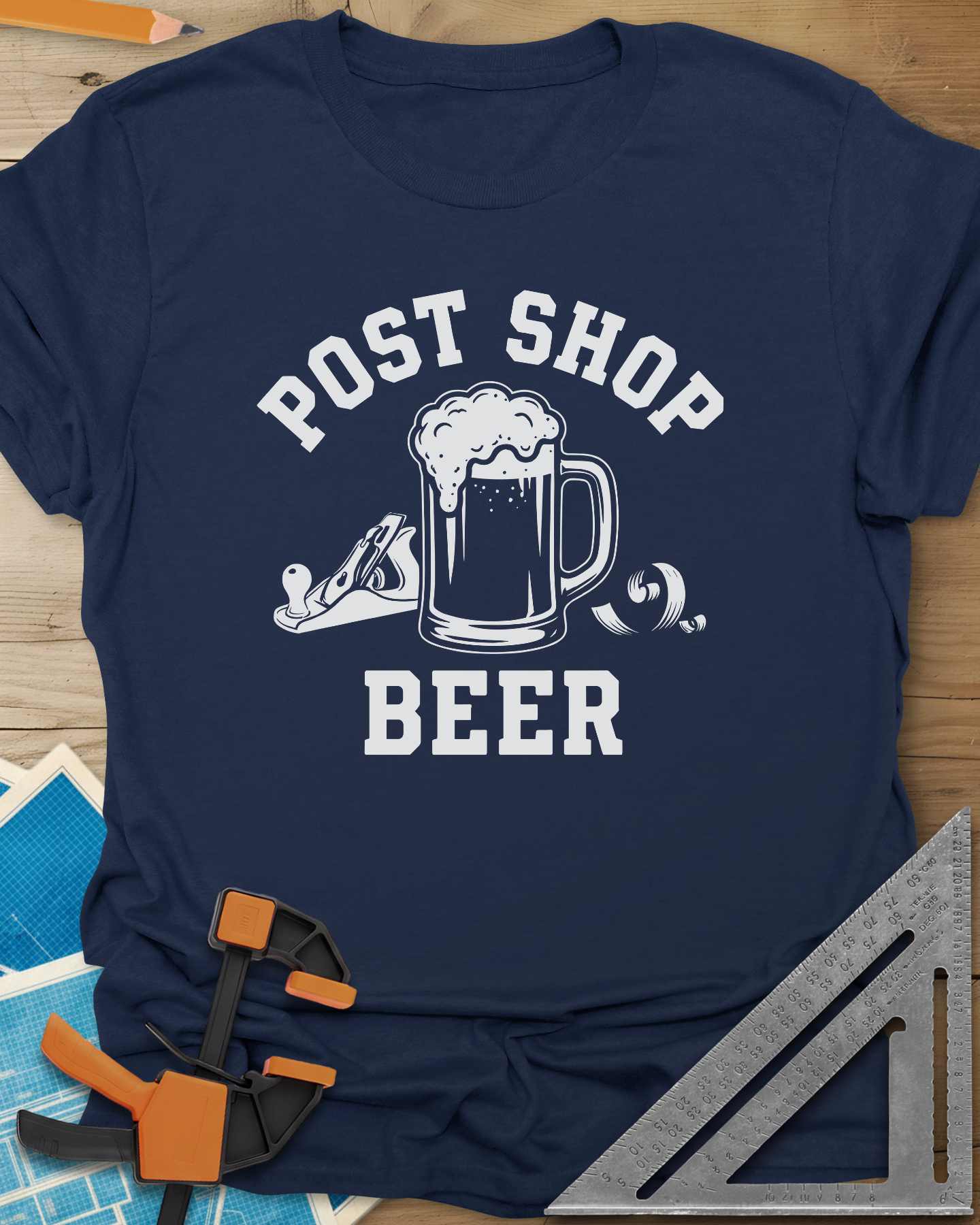 Post Shop Beer Woodworking Tee