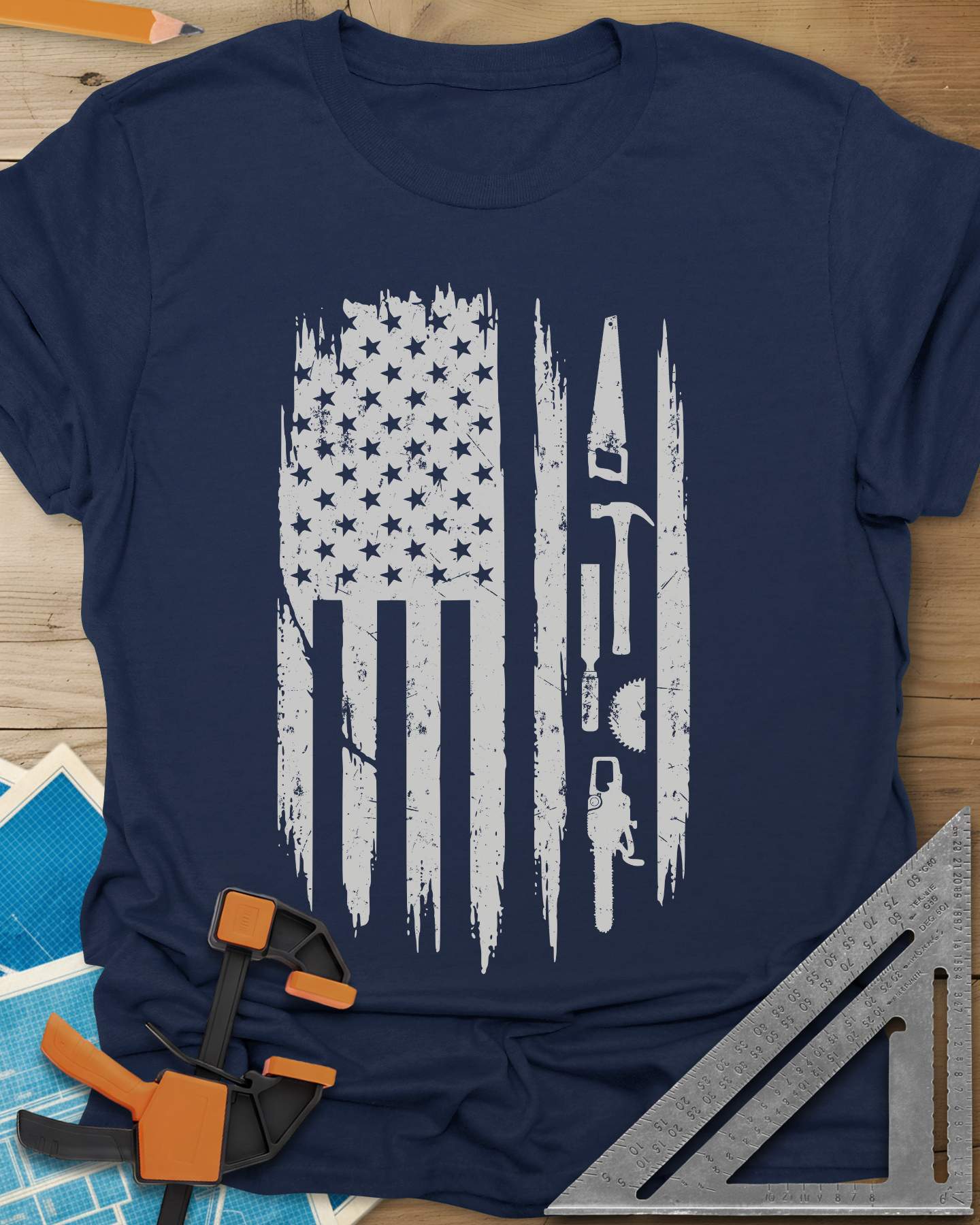 Woodworker Flag Tee