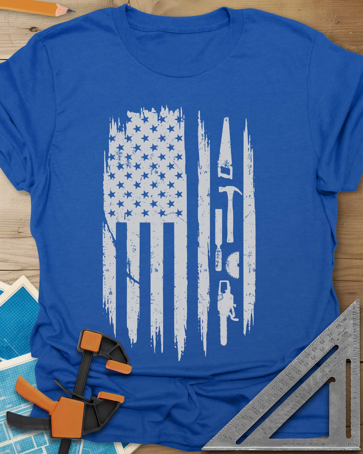 Woodworker Flag Tee