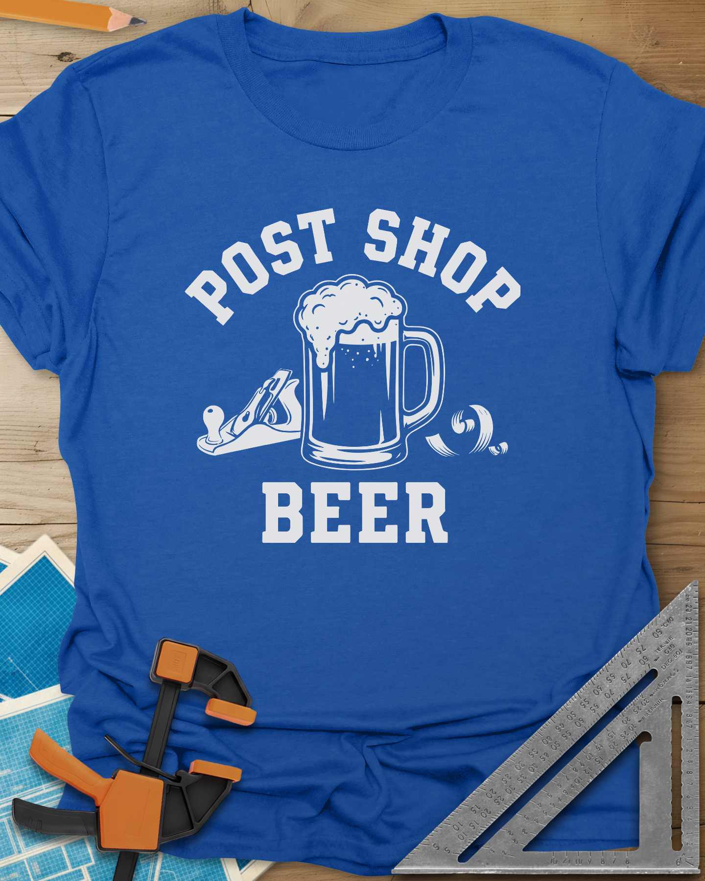 Post Shop Beer Woodworking Tee
