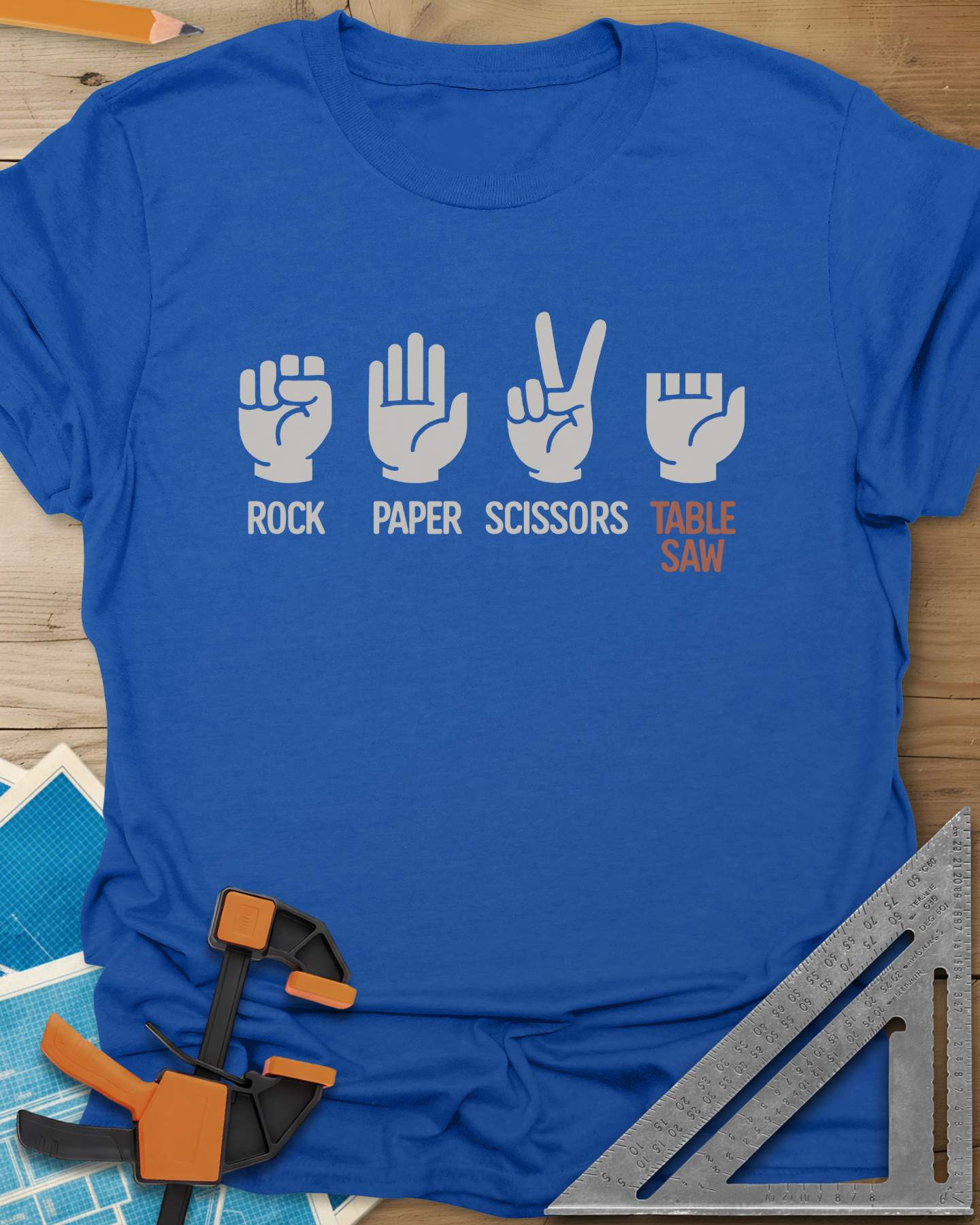 Rock Paper Scissors Table Saw Tee
