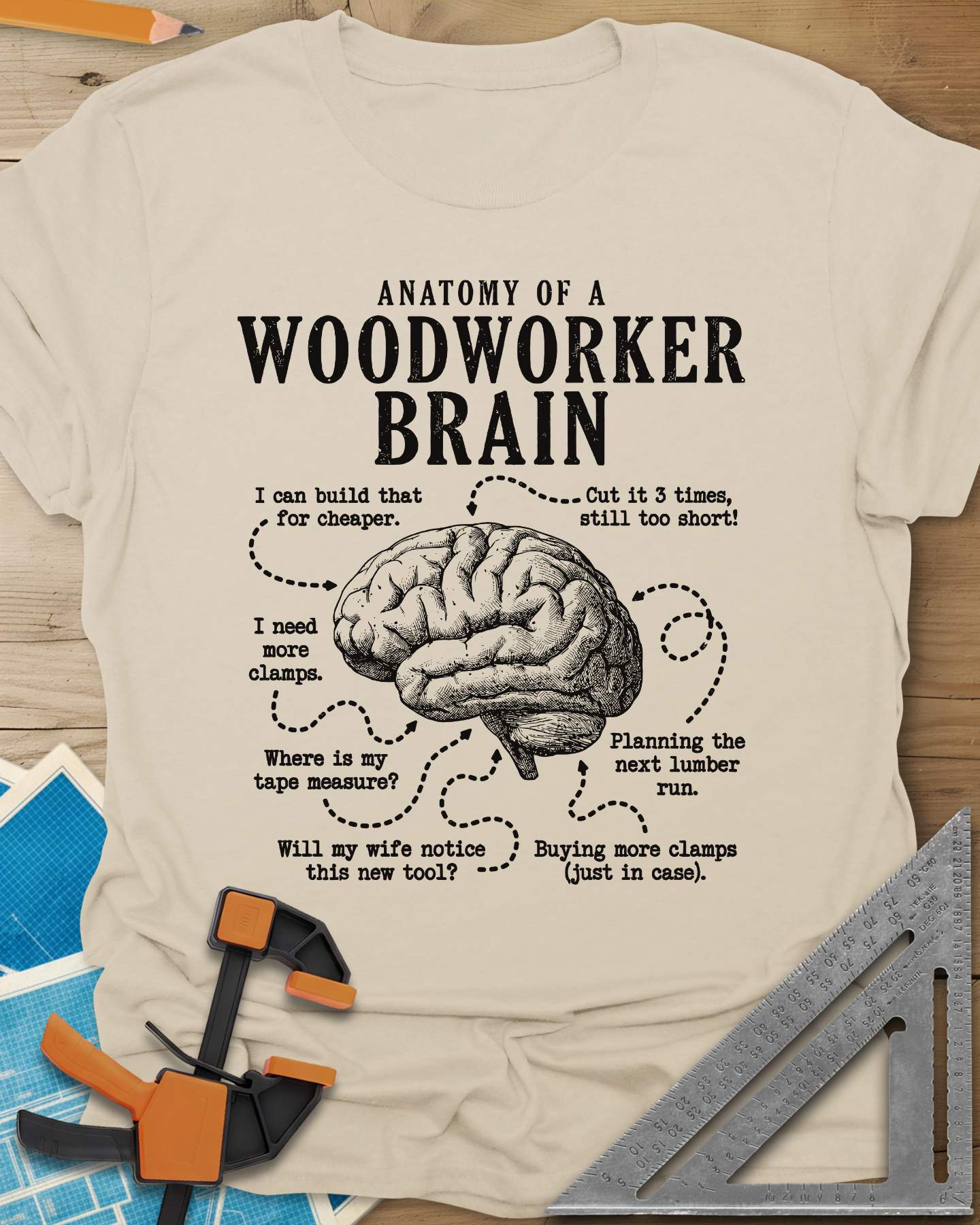 Woodworker Brain Tee