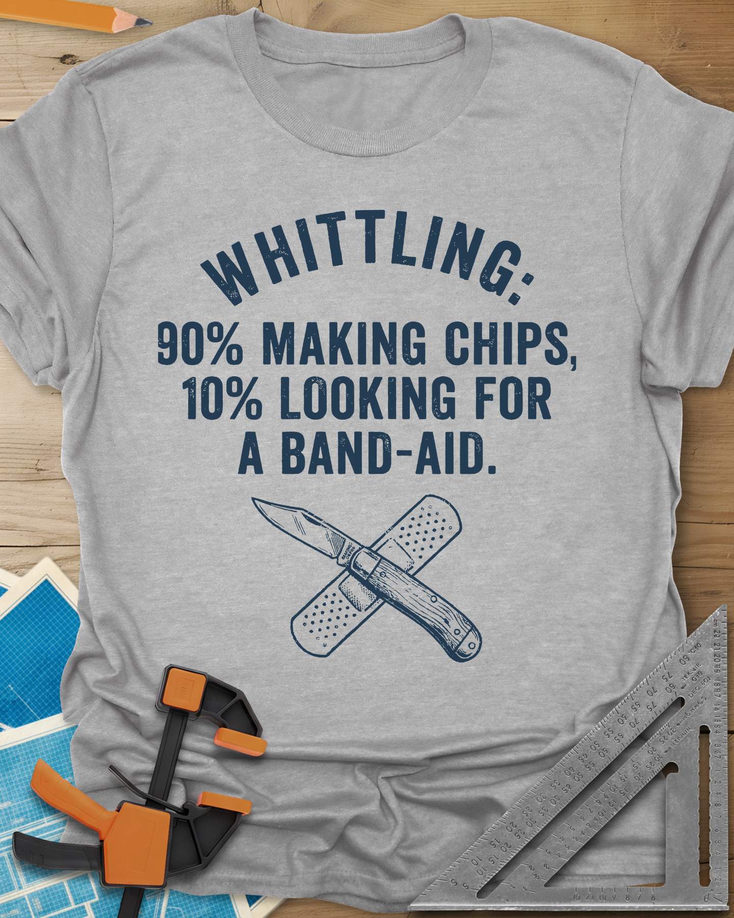 Whittling Band-Aid Tee
