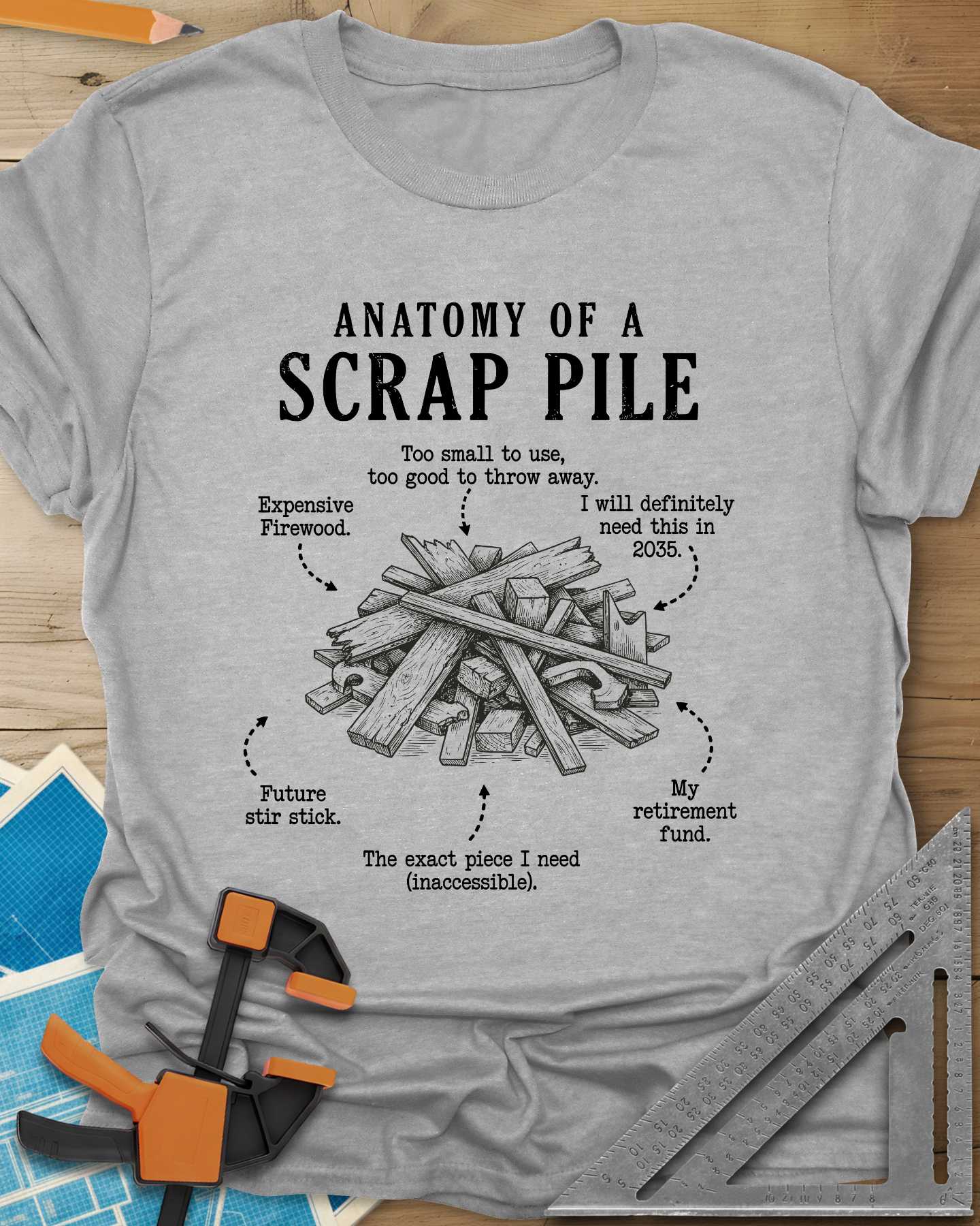 Anatomy of a Scrap Pile Tee
