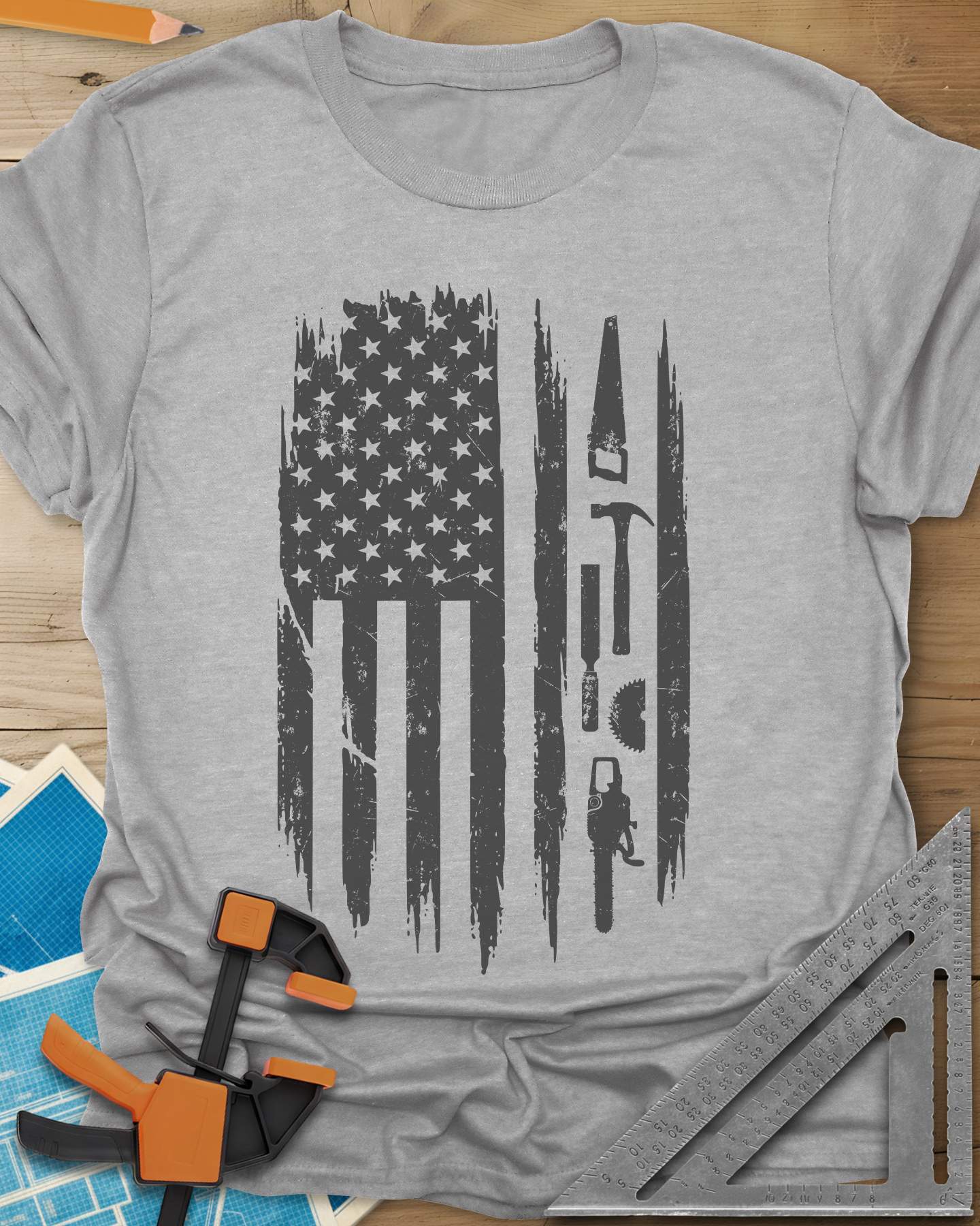 Woodworker Flag Tee